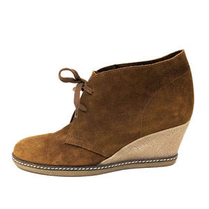 J Crew Shoes Womens 10 Booties MacAlister Wedge Brown Leather Ankle Boots
